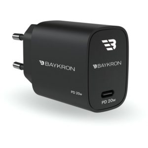Baykron Smart Wall Adapter EU Type-C 20W Μαύρος BKR-SL-WC-PD20W-EU.