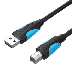 VENTION USB 2.0 A Male to B Male Print Cable with 2*Ferrite Core 8M Black (VAS-A16-B800).