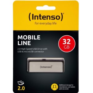 Intenso® USB Drive 2.0 - MOBILE LINE - 32GB + Micro USB port 3523480