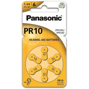 Panasonic PR10 Μπαταρίες Ακουστικών Βαρηκοΐας 1.4V (PR230/6LB) (PANPR230/6LB).