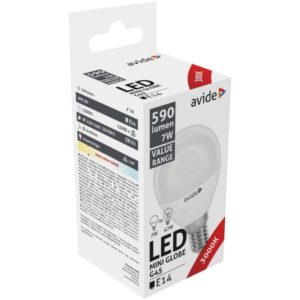 Avide LED Σφαιρική 7W E14 Θερμό 3000K Value.
