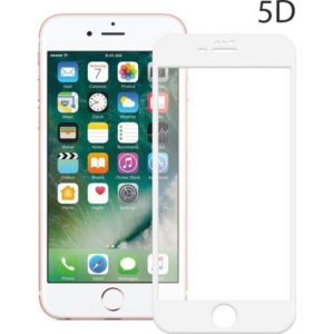 POWERTECH Tempered Glass 5D Full Glue για iPhone 8 Plus, λευκό TGC-0236.