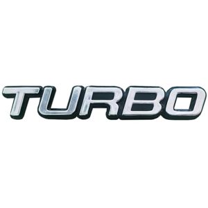 Auto GS Αυτοκόλλητο Σήμα Turbo Ασημί - Μαύρο 11.5x1.8cm 1Τμχ 24739.