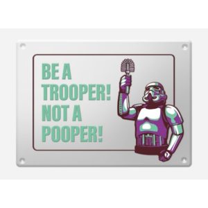 ItemLab Original Stormtrooper - Stormpooper Metal Sign (LAB560026).