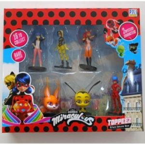 P.M.I. Miraculous Pencil Toppers - 8 Pack Deluxe Box -including 2 hidden rare characters (S1) (Random) (MLB2070).