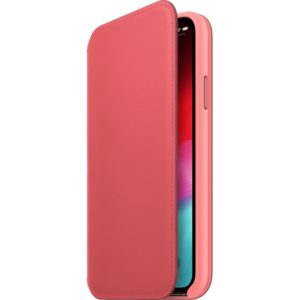 Apple Leather Folio Peony Pink (iPhone XS Max) MRX62ZM/A.