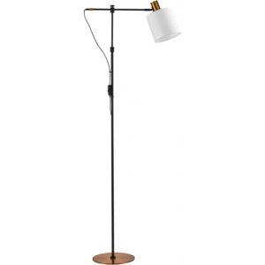 Home Lighting SE21-GM-39-SH1 ADEPT FLOOR LAMP Gold Matt and Black Metal Floor Lamp White Shade 77-8870( 3 άτοκες δόσεις.)