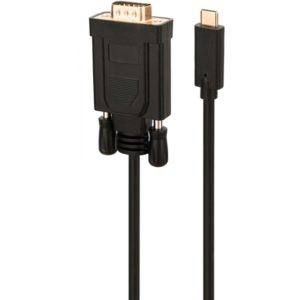 POWERTECH καλώδιο USB Type-C σε VGA CAB-UC049, Full HD, 2m, μαύρο CAB-UC049.