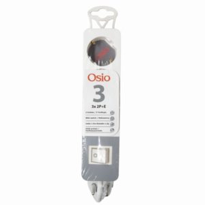 Osio OPS-2003 Πολύπριζο 3 θέσεων με παιδική προστασία, διακόπτη και καλώδιο 1.5 m.