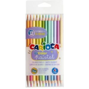 Carioca Bicolor ξυλομπογιές 12 χρωμάτων (Σετ 12τεμ).( 3 άτοκες δόσεις.)