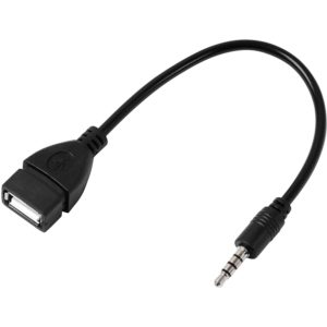 POWERTECH καλώδιο 3.5mm σε USB 2.0 female CAB-J055, 0.5m, μαύρο CAB-J055.