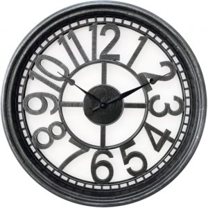 ArteLibre Ρολόι Τοίχου Ασημί Πλαστικό Φ50.7x5.2cm.