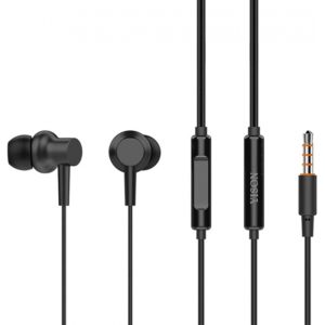 YISON earphones με μικρόφωνο X2, 3.5mm, 1.36m, μαύρα X2-BK.