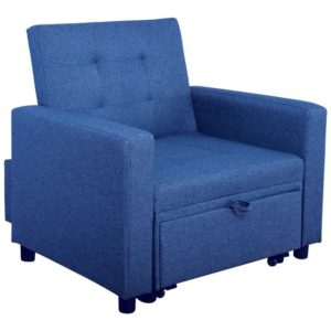 IMOLA Πολυθρόνα - Κρεβάτι Σαλονιού - Καθιστικού, Ύφασμα Μπλε 100x102x92(Κρεβ.75x180x44)cm Ε9921,14.( 3 άτοκες δόσεις.)