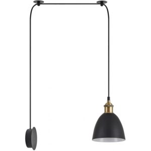 Home Lighting SE21-BL-B10-BL1W-MS2 ADEPT PENDANT Black Metal Shade Wall Lamp 77-8897( 3 άτοκες δόσεις.)