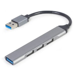 GEMBIRD 4-PORT USB HUB (USB3X1 - USB2X3 PORTS) SILVER UHB-U3P1U2P3-02