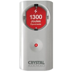 CRYSTAL AUDIO CPW1-1300-70 Λευκό Μονόπριζο Προστασίας 1300j/70db CP1-1300-70W