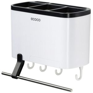 ECOCO πολυχρηστική βάση τοίχου για κουζίνα E1801, λευκή-μαύρη E1801.