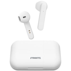 STREETZ True Wireless Stereo Ακουστικά Ψείρες Λευκά TWS-1105.