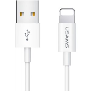 USAMS καλώδιο Lightning σε USB US-SJ283, 2A, 1m, λευκό SJ283USB01.