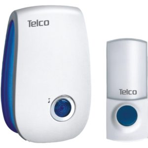 Telco Ασύρματο κουδούνι ρεύματος αδιάβροχο με 32 μελωδίες Μπλε με Λευκό D-228