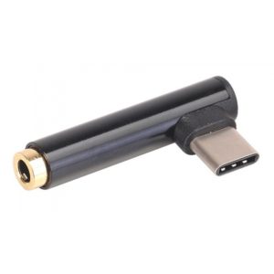 POWERTECH αντάπτορας USB-C σε 3.5mm θηλυκό CAB-UC028, μαύρος CAB-UC028.