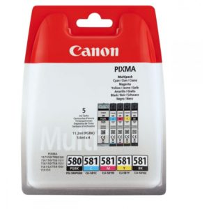 Ink Canon PGI580BK CLI581BK,C,M,Y Multi Pack Black Colour. 2078C005.( 3 άτοκες δόσεις.)