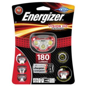 Φακός Κεφαλής Energizer Vision HD 3 Led 300 Lumens με Μπαταρίες AAA 3 Τεμ. Κόκκινο.