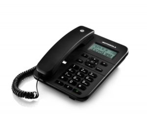 Motorola CT202 Μαύρο Ενσύρματο τηλέφωνο με οθόνη.