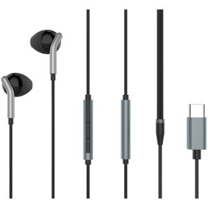YISON earphones με μικρόφωνο X6, Type-C, 1.2m, μαύρα YS-X6-BK.