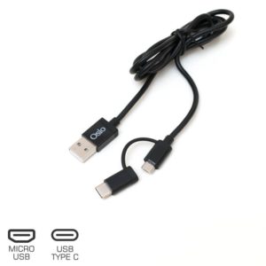 Osio OTU-495B Καλώδιο USB σε micro USB & USB TYPE C με αντάπτορα – 1 m.