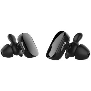 Baseus W02 Earphone Bluetooth W02 Truly Wireless headset Μαύρο (NGW02-01) (BASNGW02-01).