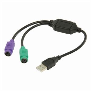 NEDIS CCGP60830BK03 USB - PS/2 Adapter Cable, USB A Male - 2x PS/2 Female, 0.3 m NEDIS.
