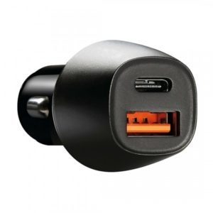 Lampa ΦΟΡΤΙΣΤΗΣ ΑΝΑΠΤΗΡΑ ΜΕ 2 ΘΥΡΕΣ USB TYPE A+ TYPE C 12/24V 18W ULTRA FAST CHARGER.