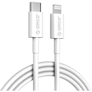 ORICO καλώδιο USB Type-C σε Lightning CL01-10, 3A, PD, MFI, 1m, λευκό CL01-10-WH-BP.