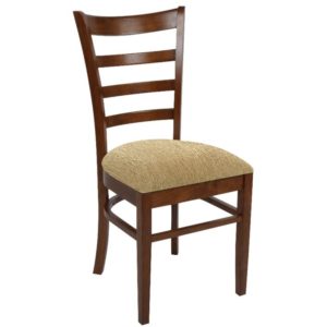 NATURALE Καρέκλα Καρυδί, Ύφασμα Μπεζ 42x50x91cm Ε7052,2 (Σετ 2τεμ.).( 3 άτοκες δόσεις.)