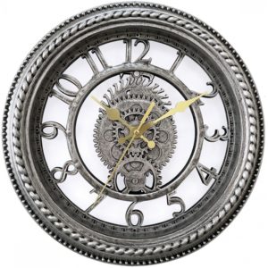 ArteLibre Ρολόι Τοίχου Ασημί Πλαστικό Φ30.5x4.6cm.
