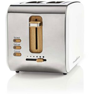 NEDIS KABT510EWT Toaster 2 Wide Slots Soft-Touch White NEDIS.( 3 άτοκες δόσεις.)