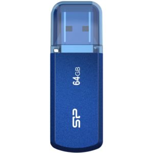 SILICON POWER USB Flash Drive Helios 202, 64GB, USB 3.2, μπλε SP064GBUF3202V1B.