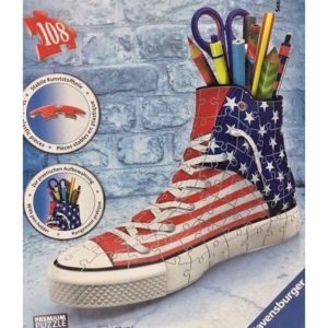 Ravensburger 3D Puzzle: Sneaker American Flag Pen Holder with Candle (108 pcs) (12549).