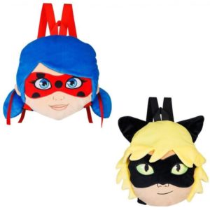 P.M.I. Miraculous Plush Backpacks 30cm (Random-2 characters to collect-Lady Bug/Black-Cat Noar) (MLB7008).