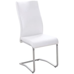 BENSON Καρέκλα Μέταλλο Χρώμιο, PVC Cream 46x52x97cm ΕΜ931,1 (Σετ 4τεμ.).( 3 άτοκες δόσεις.)