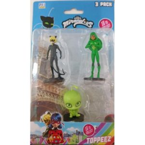 P.M.I. Miraculous Pencil Toppers - 3 Pack (S1) (Random) (MLB2020).