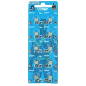 Buttoncell Vinnic 364 SR621SW 1.55V Τεμ. 10 με Διάτρητη Συσκευασία.