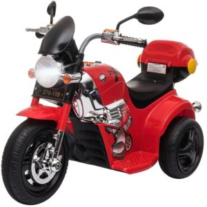 Homcom Ηλεκτρική μοτοσικλέτα για παιδιά 3-6 ετών με φώτα, ήχους και 3 ελαστικούς τροχούς (370-110V90RD) (HOM370-110V90RD).( 3 άτοκες δόσεις.)