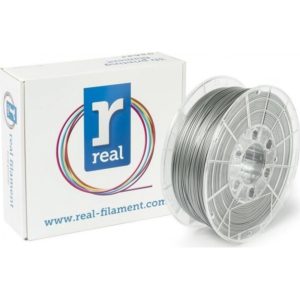 REAL PLA 3D Printer Filament - Silver - spool of 1Kg - 1.75mm (REFPLASILVER1000MM175).