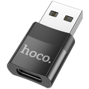 Αντάπτορας Hoco UA17 USB 3.0 σε USB-C με Λειτουργία OTG και Δυνατότητα Φόρτισης 2A/3A 60W Μαύρο.