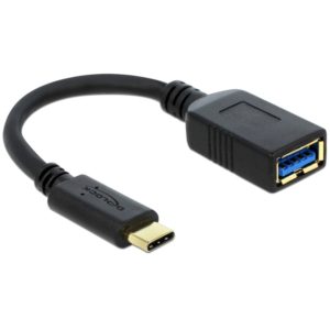DELOCK καλώδιο USB-C σε USB 65634, USB3.1, Gen 1, 3A, 5Gbps, 15cm, μαύρο 65634.