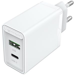 VENTION 2-Port USB (A+C) Wall Charger (18W/20W) EU White (FBBW0-EU).