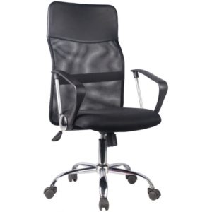 ArteLibre Καρέκλα Γραφείου AΓNΩ Μαύρο PVC 58x60x105-115cm.( 3 άτοκες δόσεις.)